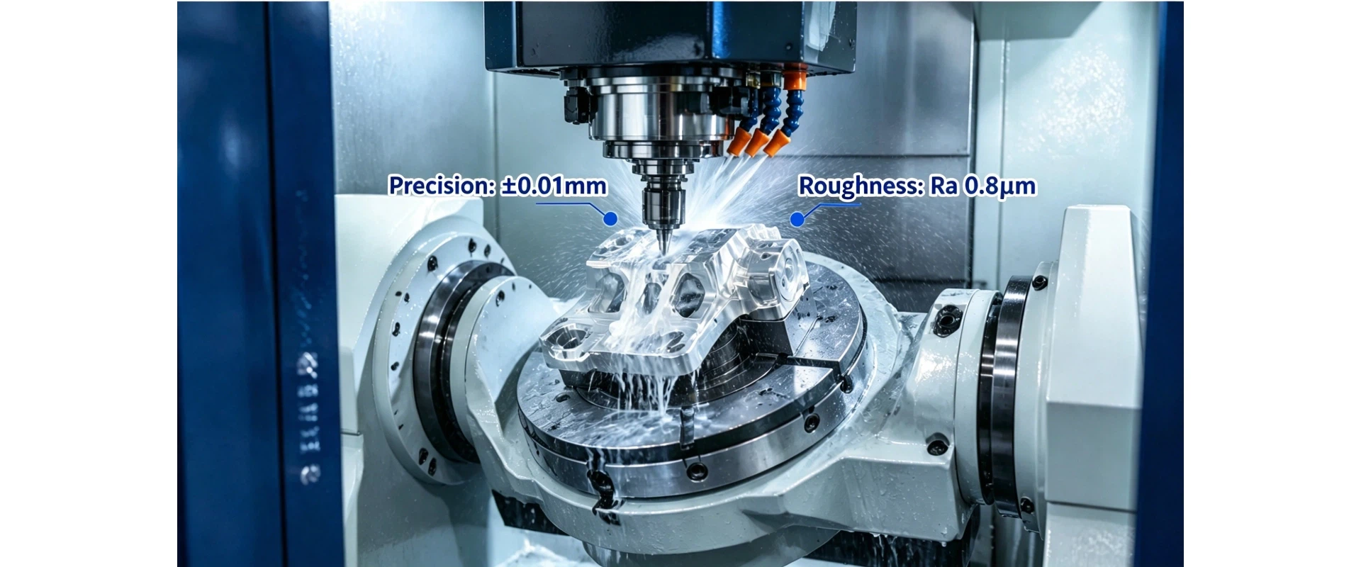 5-axis CNC precision machining for humanoid robots, aerospace, automotive, and medical devices. Processes complex parts like robot joints, turbine blades, mold cavities, and gear components with ±0.01mm accuracy, supporting low-volume, cost-effective production.